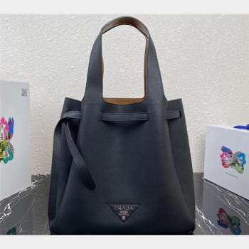 Prada Leather tote Bag 1BG339 Black 2023 (ziyin-23101619)