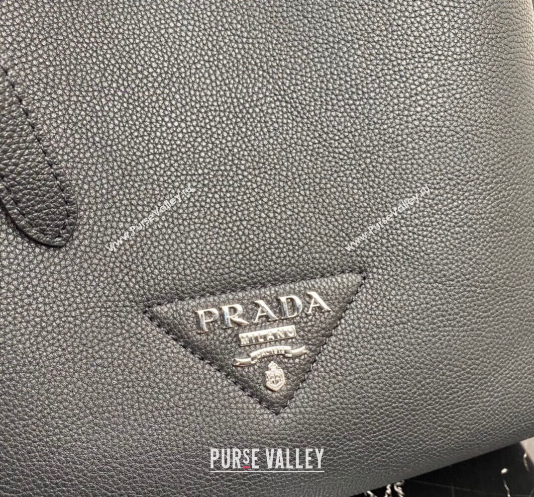 Prada Leather tote Bag 1BG339 Black 2023 (ziyin-23101619)