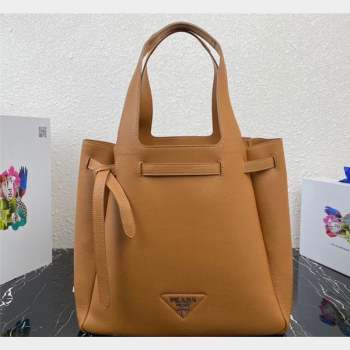 Prada Leather tote Bag 1BG339 Brown 2023 (ziyin-23101621)