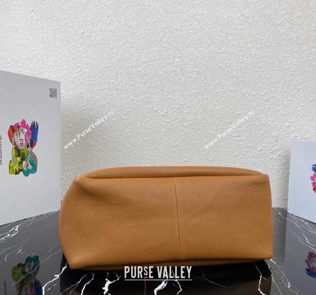 Prada Leather tote Bag 1BG339 Brown 2023 (ziyin-23101621)