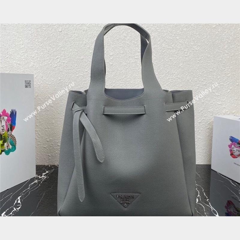 Prada Leather tote Bag 1BG339 Gray 2023 (ziyin-23101620)