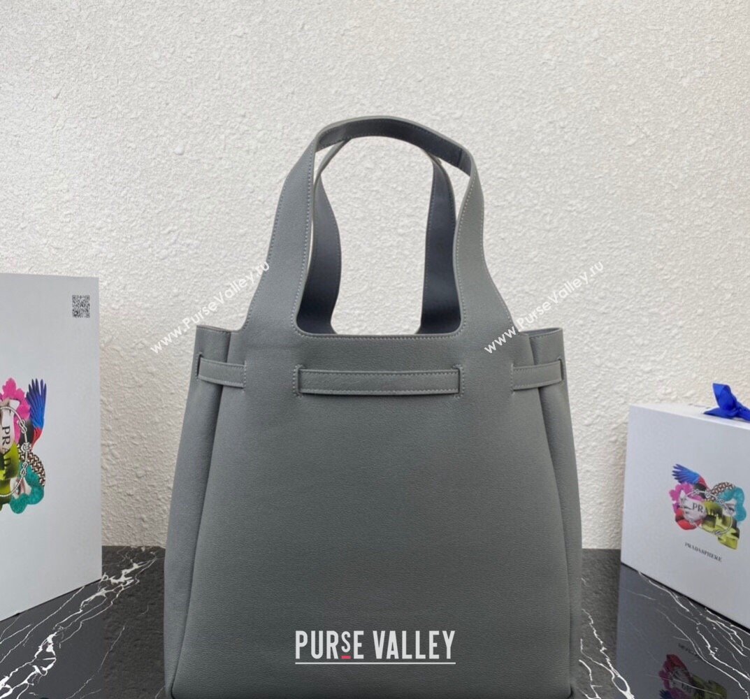 Prada Leather tote Bag 1BG339 Gray 2023 (ziyin-23101620)