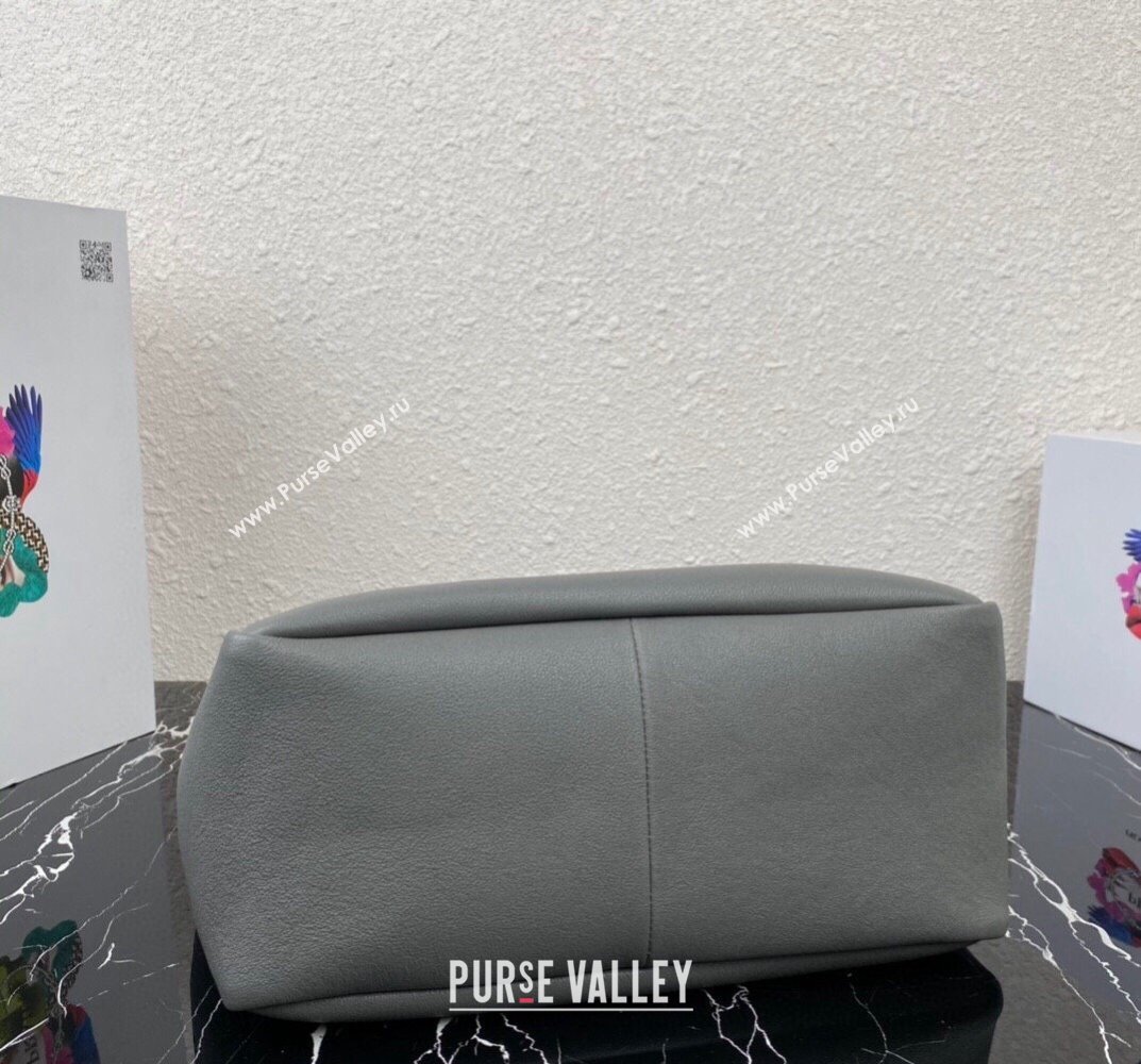 Prada Leather tote Bag 1BG339 Gray 2023 (ziyin-23101620)