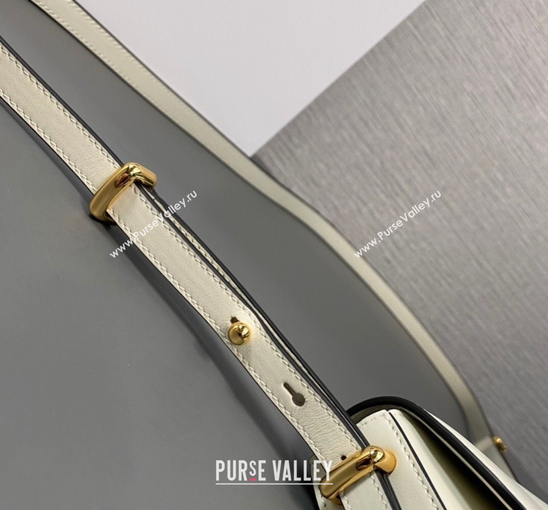 Prada Leather shoulder bag 1BD339 White 2023 (ziyin-23101611)