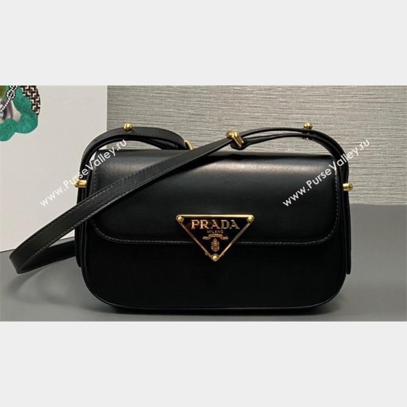 Prada Leather shoulder bag 1BD339 Black 2023 (ziyin-23101610)