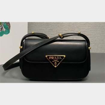 Prada Leather shoulder bag 1BD339 Black 2023 (ziyin-23101610)
