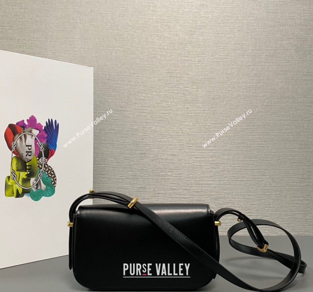 Prada Leather shoulder bag 1BD339 Black 2023 (ziyin-23101610)