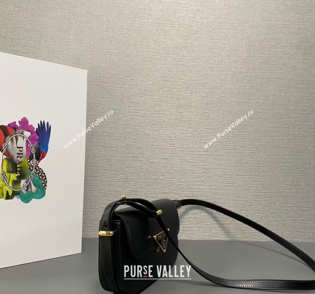 Prada Leather shoulder bag 1BD339 Black 2023 (ziyin-23101610)