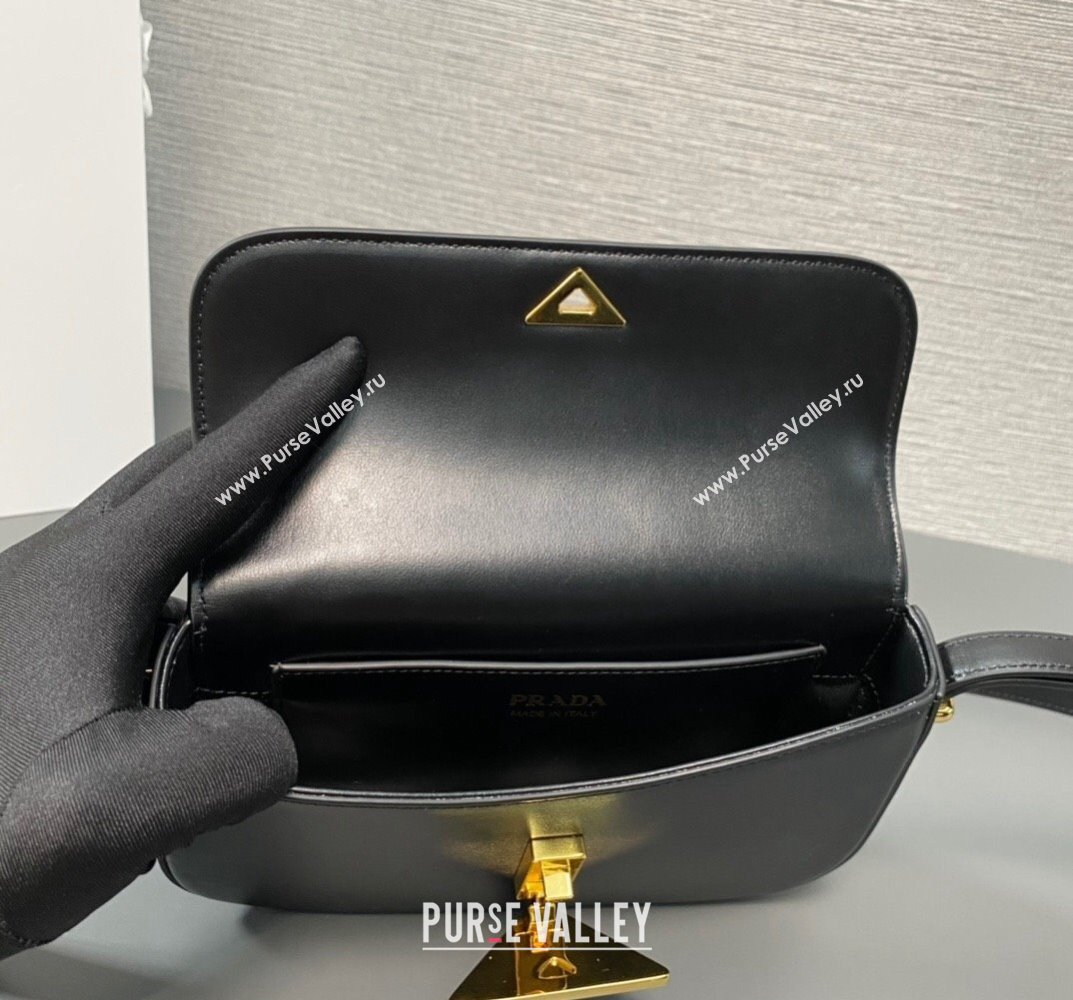 Prada Leather shoulder bag 1BD339 Black 2023 (ziyin-23101610)