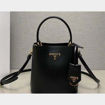 Prada Panier leather mini-bag 1BA373 Black 2023 (ziyin-23101622)