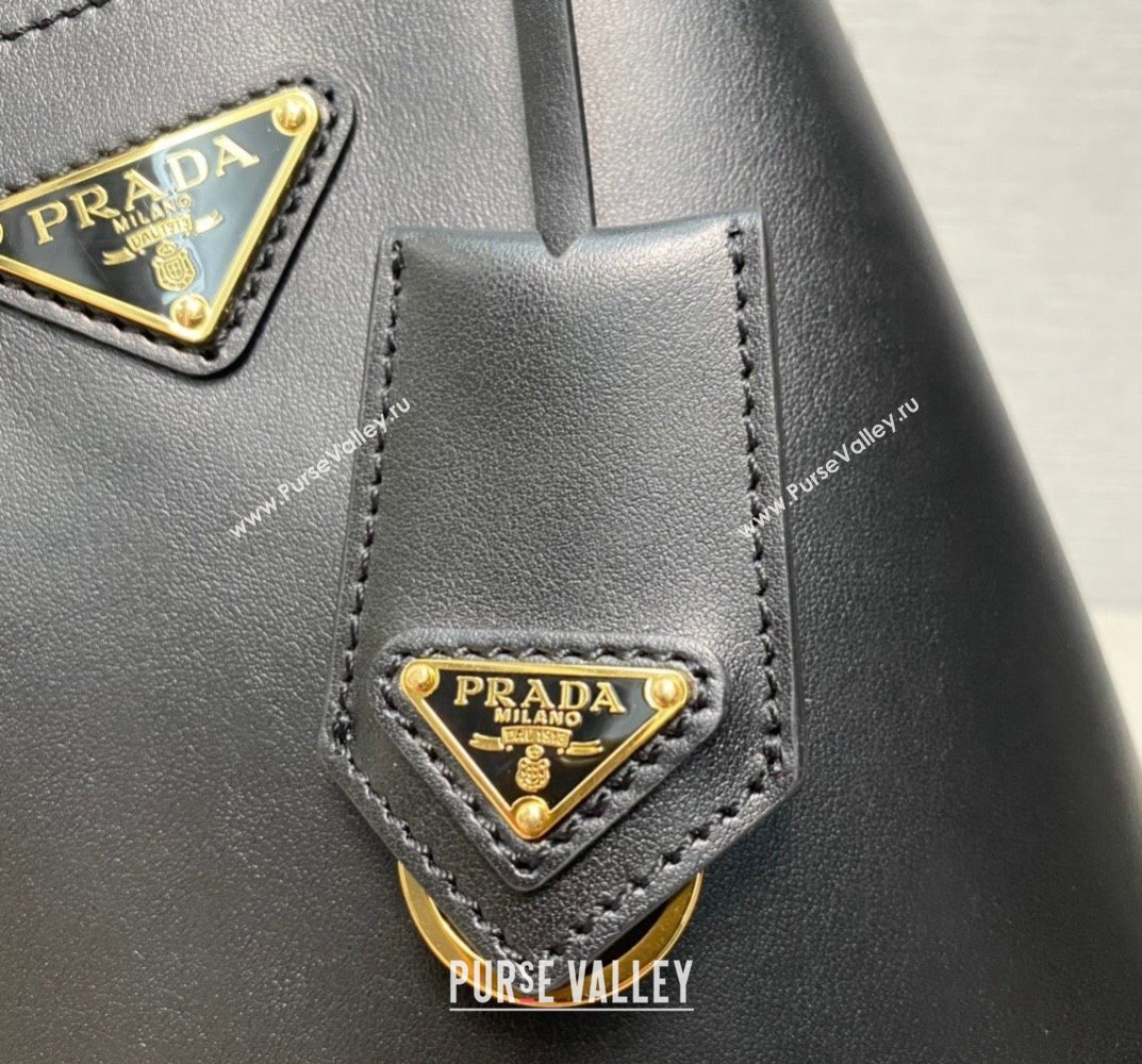 Prada Panier leather mini-bag 1BA373 Black 2023 (ziyin-23101622)