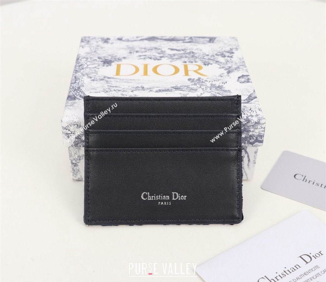 Dior Card Holder in Beige and Black Dior Oblique Jacquard and Black Grained Calfskin (ziyin-23101318)