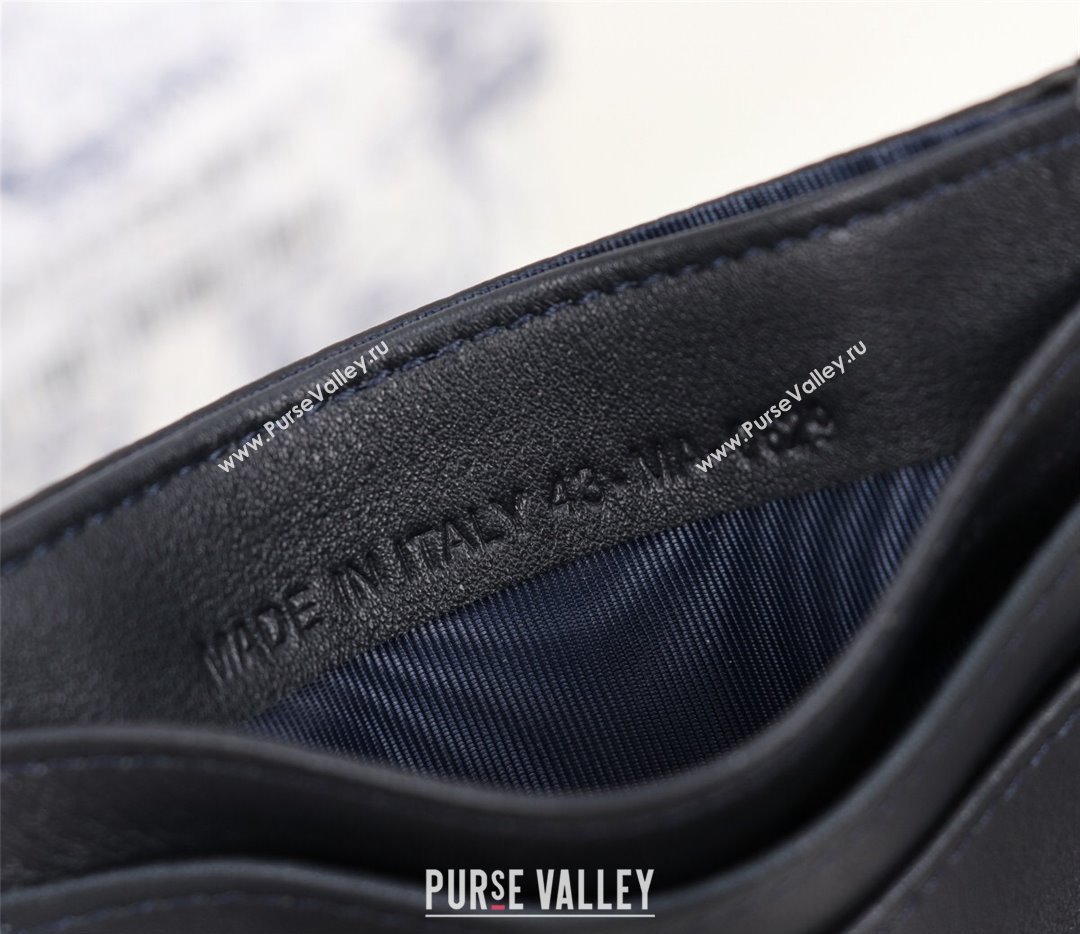 Dior Card Holder in Beige and Black Dior Oblique Jacquard and Black Grained Calfskin (ziyin-23101318)