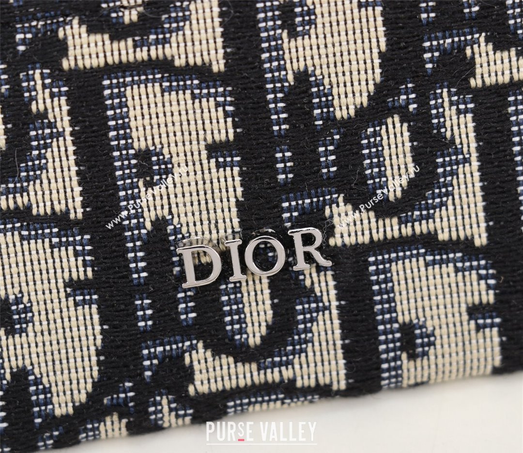 Dior Card Holder in Beige and Black Dior Oblique Jacquard (ziyin-23101323)