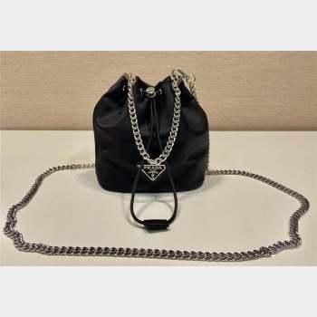 Prada Nylon Mini Bucket Bag 1BH612 Black 2023 (ziyin-23101628)