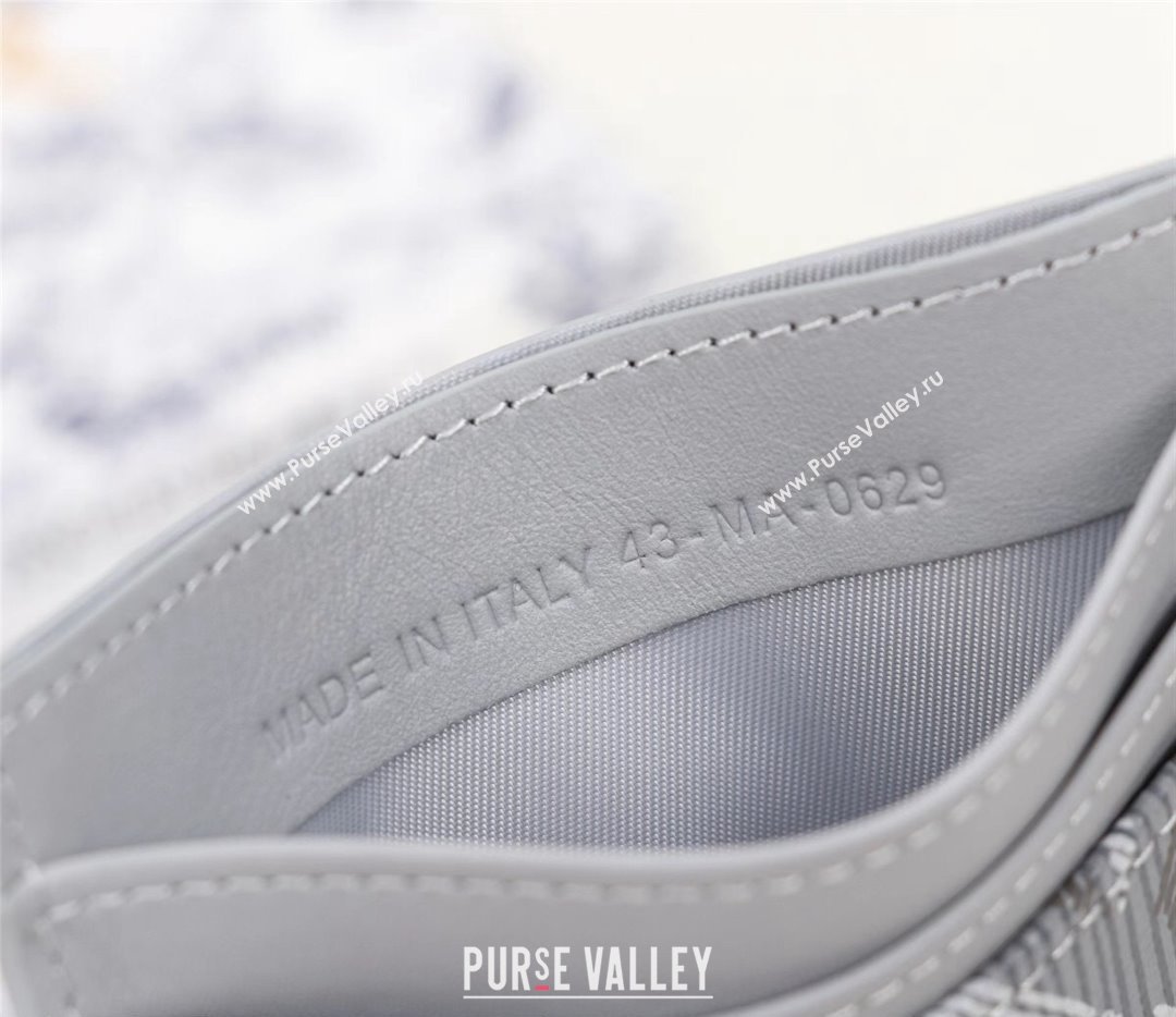 Dior Card Holder in Gray CD Diamond Canvas (ziyin-23101321)