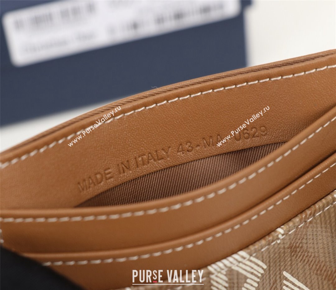 Dior Card Holder in Brown CD Diamond Canvas (ziyin-23101322)