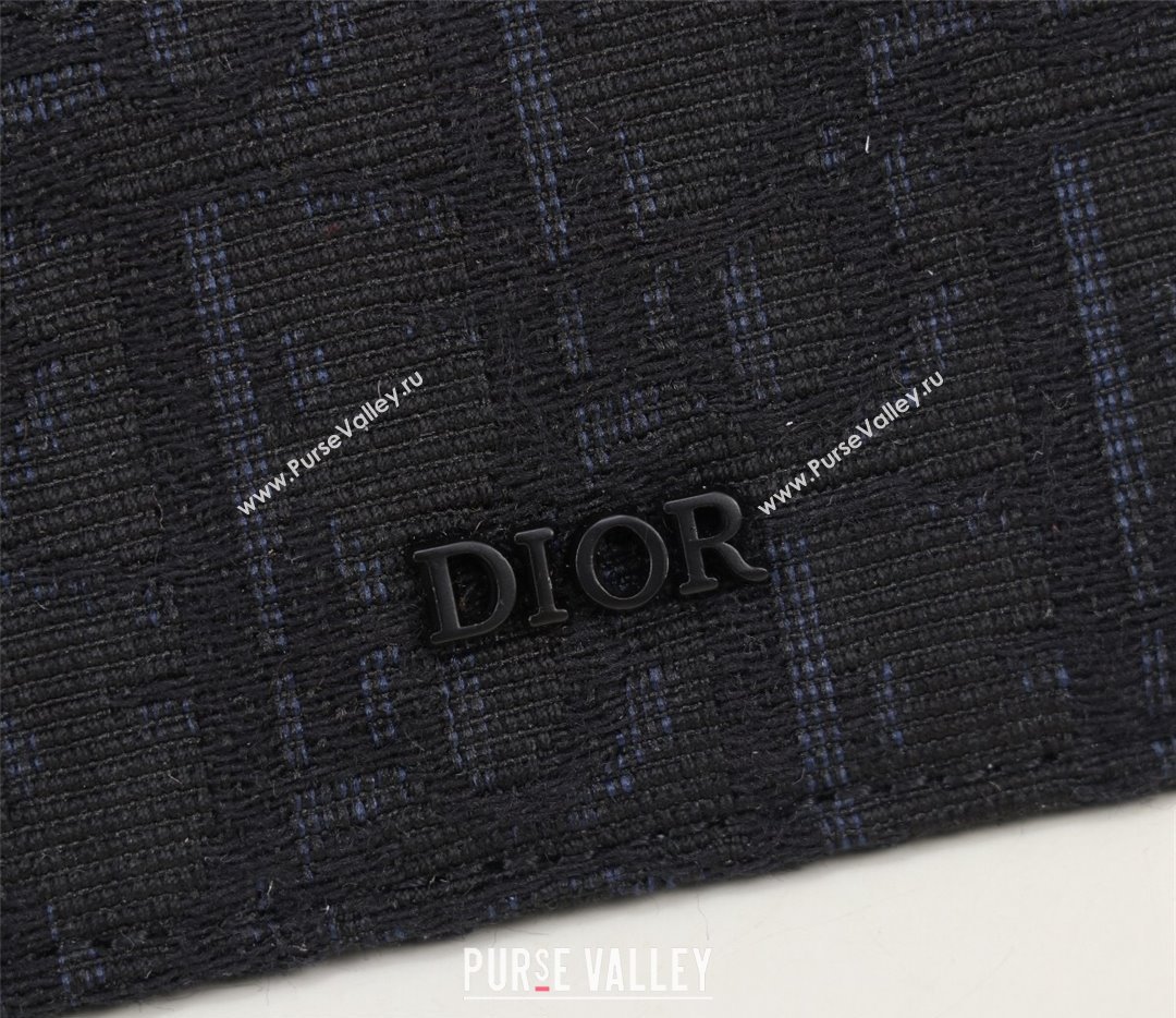 Dior Card Holder in Black Dior Oblique Jacquard and Black Grained Calfskin (ziyin-23101319)