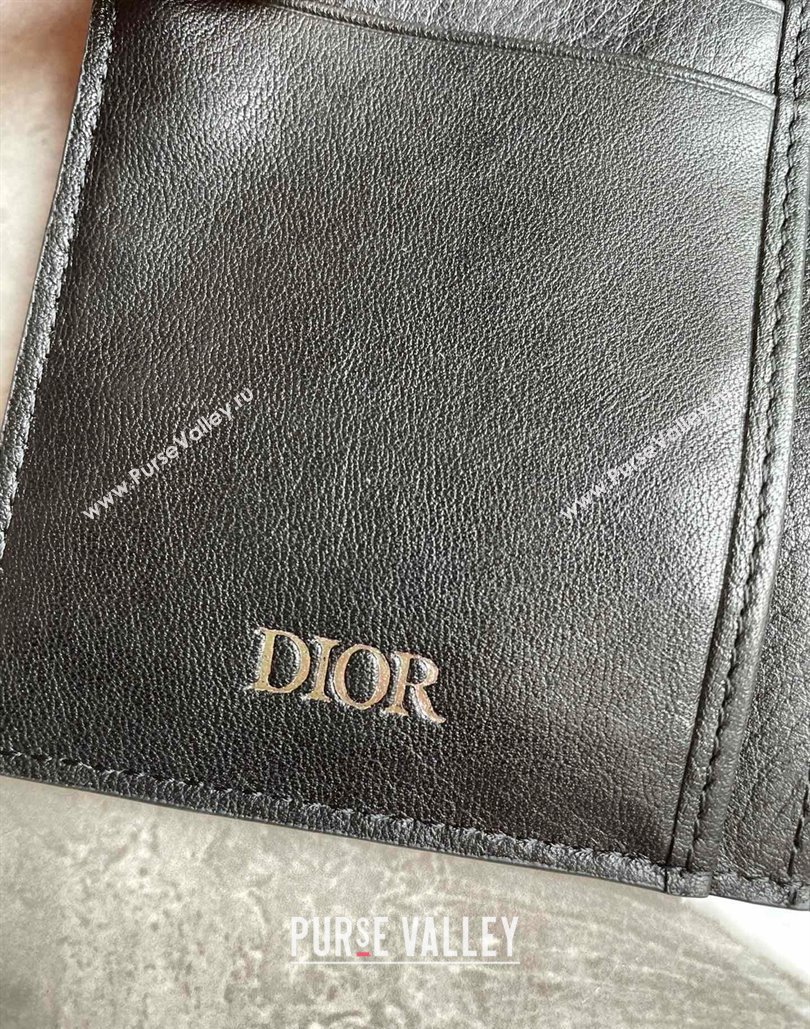Dior Vertical Long Wallet in Beige and Black Dior Oblique Jacquard (ziyin-23101301)