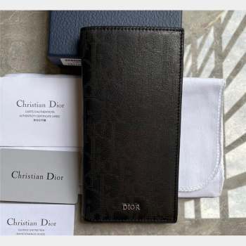 Dior Vertical Long Wallet in Black Dior Oblique Galaxy Calfskin (ziyin-23101304)