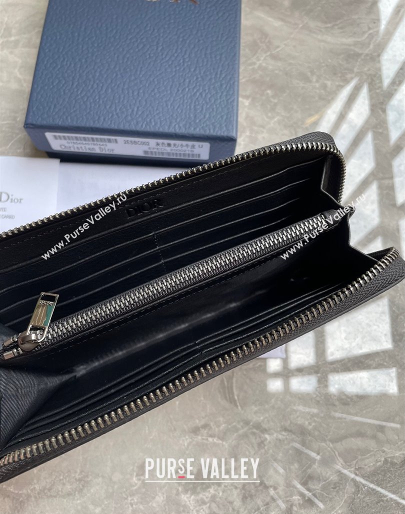 Dior Zipped Long Wallet in Black CD Diamond Canvas (ziyin-23101314)