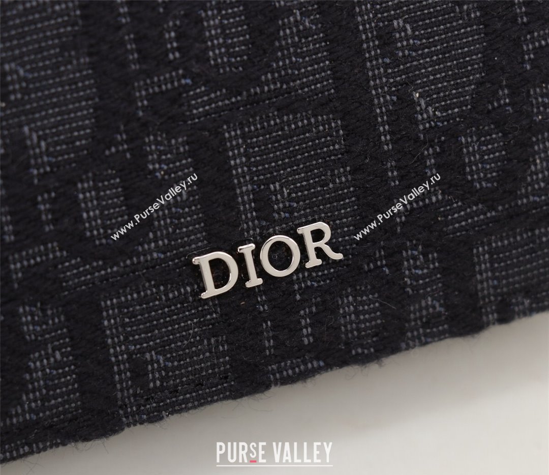 Dior Flap Card Holder in Black Dior Oblique Jacquard (ziyin-23101328)