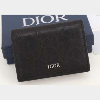 Dior Flap Card Holder in Black Dior Oblique Galaxy Calfskin (ziyin-23101329)
