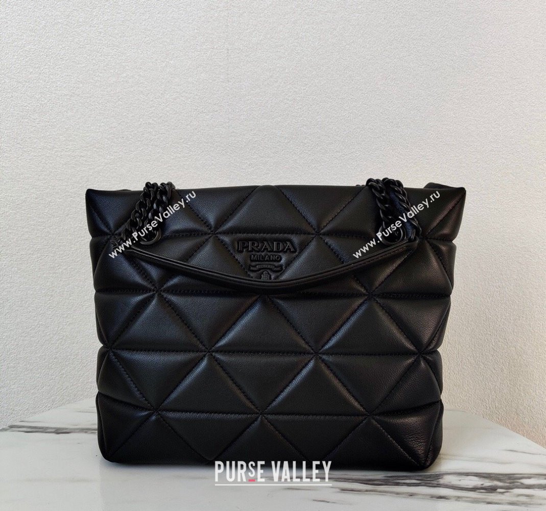 Prada Spectrum Small Shoulder Tote Bag 1BG298 Black 2023 (ziyin-23101634)