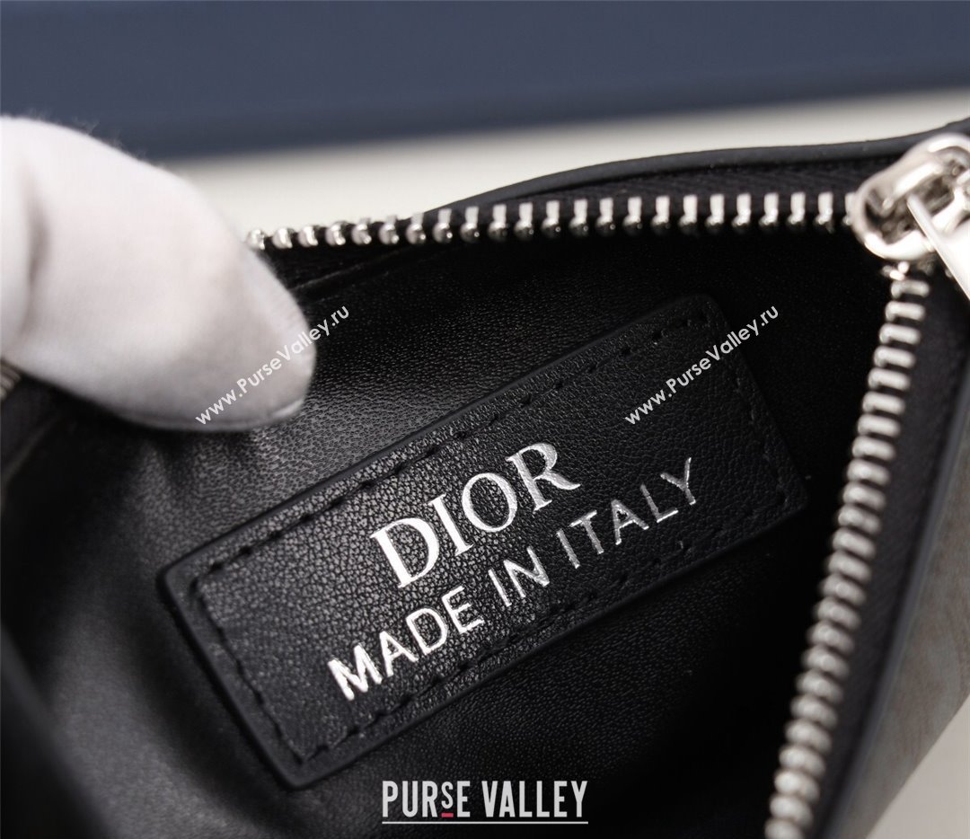 Dior Zipped Card Holder in Black Dior Oblique Galaxy Calfskin (ziyin-23101324)