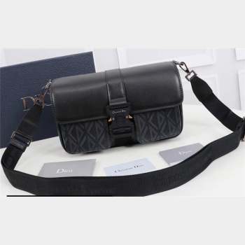 Dior Hit The Road Bag with Strap in Black CD Diamond Canvas (ziyin-23101344)