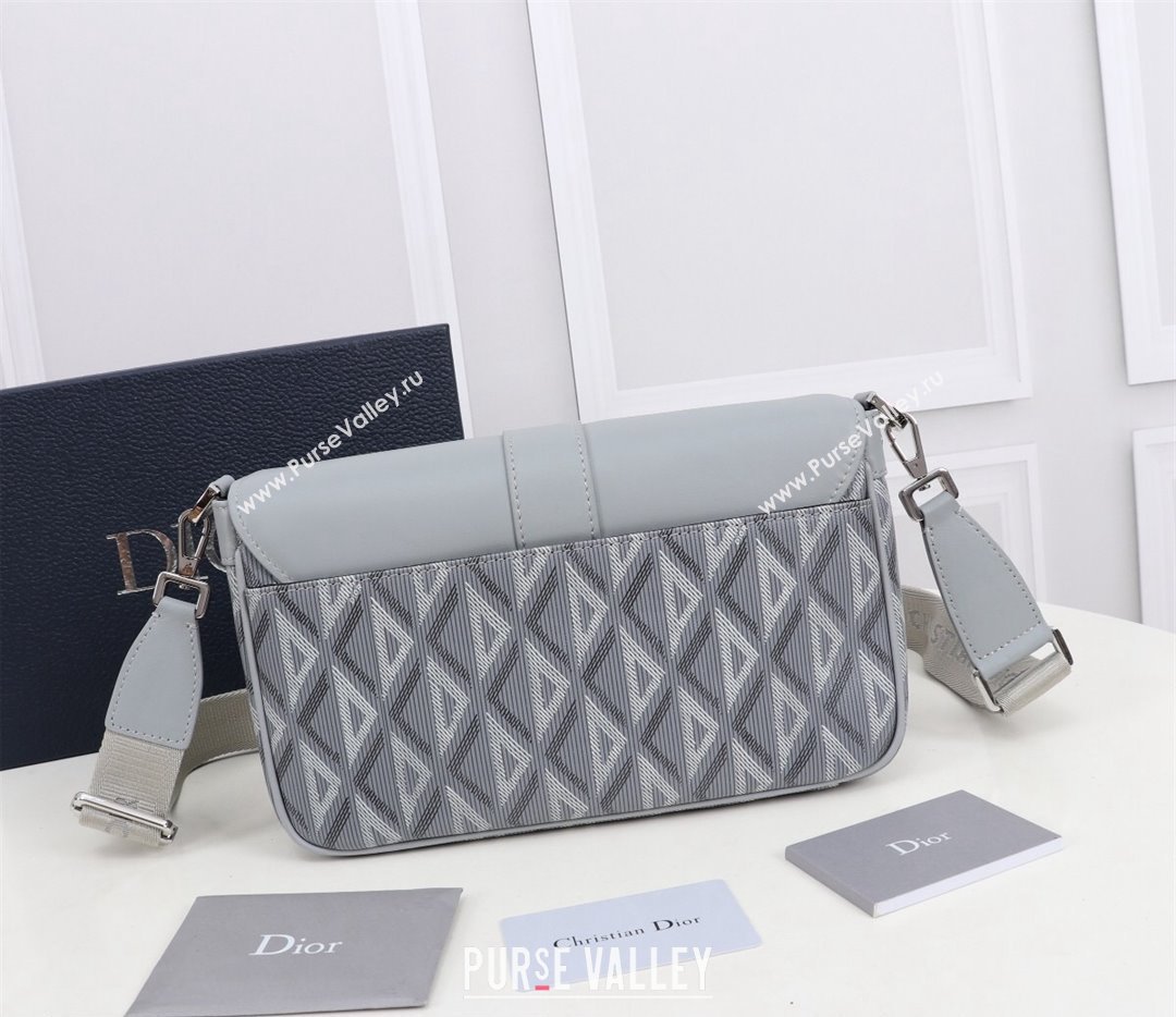 Dior Hit The Road Bag with Strap in Gray CD Diamond Canvas (ziyin-23101345)