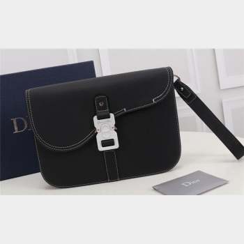 Dior Saddle A5 Pouch Bag in Black Grained Calfskin (ziyin-23101343)