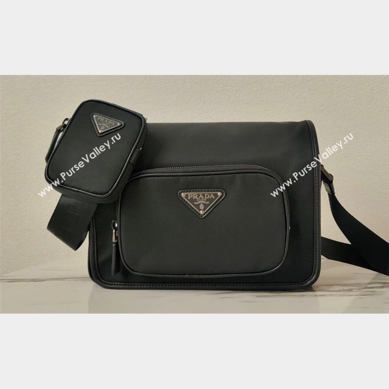 Prada Nylon Shoulder Bag 2VD041 Black 2023 (ziyin-23101635)