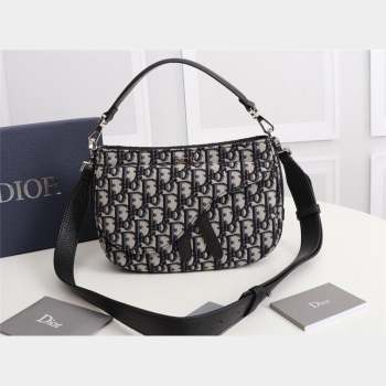 Dior Saddle Soft Mini Bag in Beige and Black Dior Oblique Jacquard (ziyin-23101339)