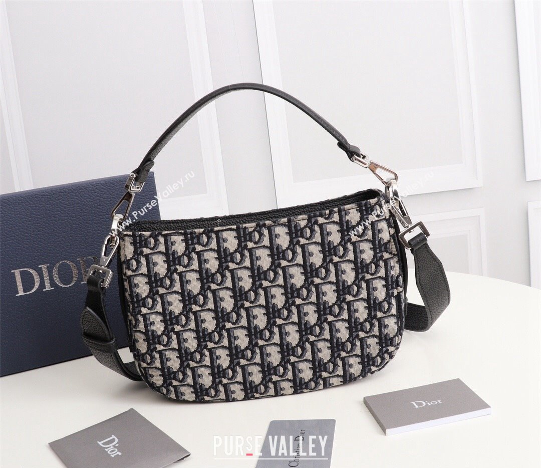 Dior Saddle Soft Mini Bag in Beige and Black Dior Oblique Jacquard (ziyin-23101339)