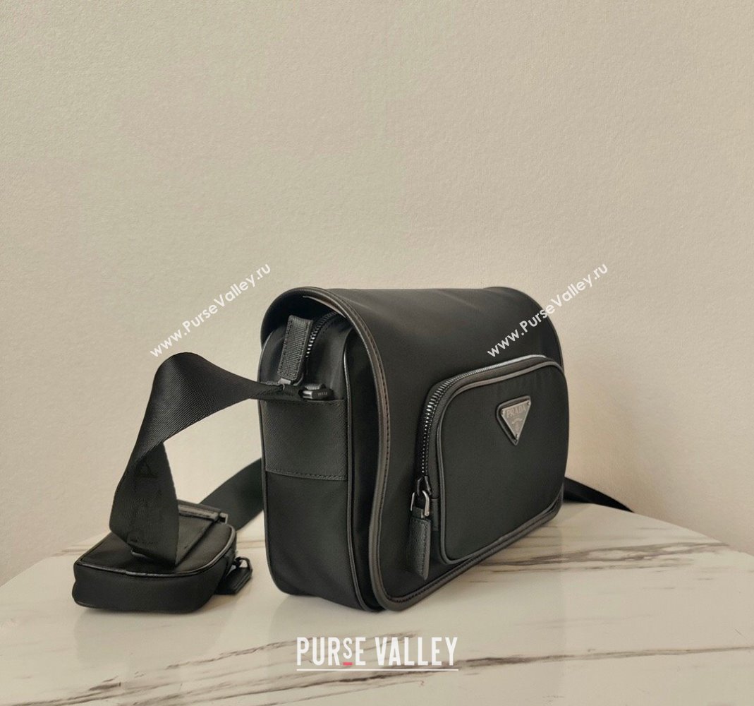 Prada Nylon Shoulder Bag 2VD041 Black 2023 (ziyin-23101635)