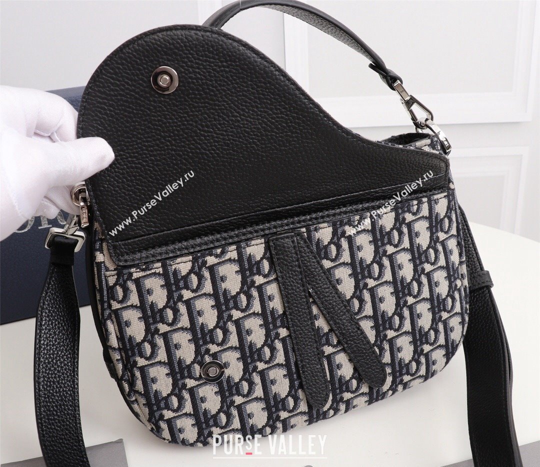 Dior Saddle Soft Mini Bag in Beige and Black Dior Oblique Jacquard (ziyin-23101339)