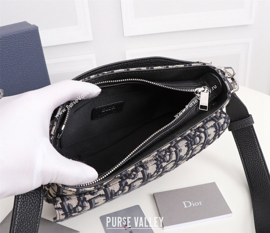 Dior Saddle Soft Mini Bag in Beige and Black Dior Oblique Jacquard (ziyin-23101339)