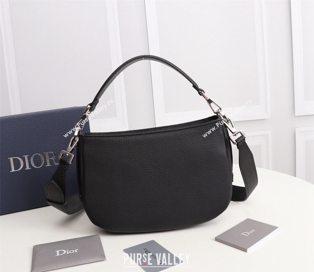 Dior Saddle Soft Mini Bag in Black Grained Calfskin (ziyin-23101341)