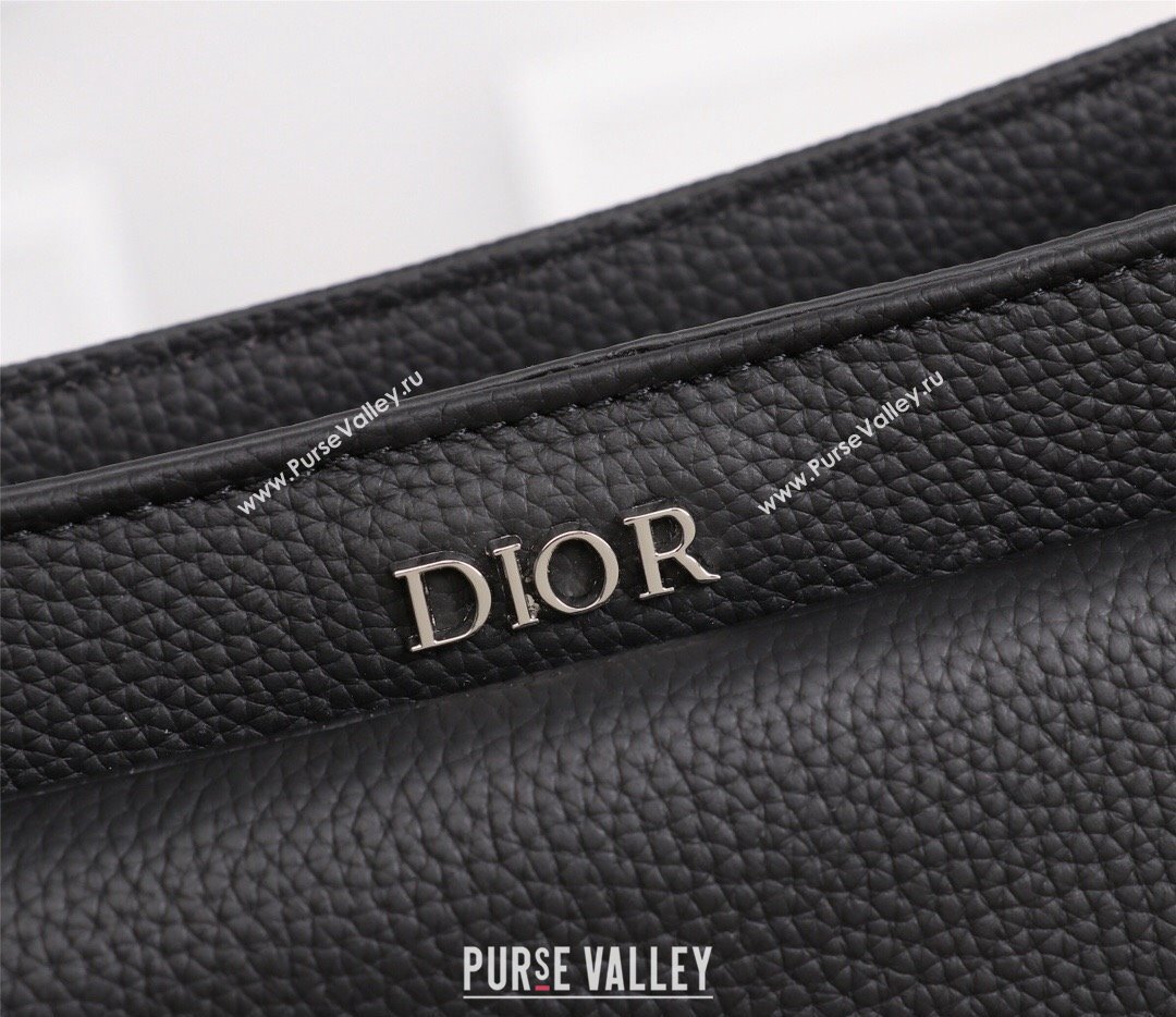 Dior Saddle Soft Mini Bag in Black Grained Calfskin (ziyin-23101341)