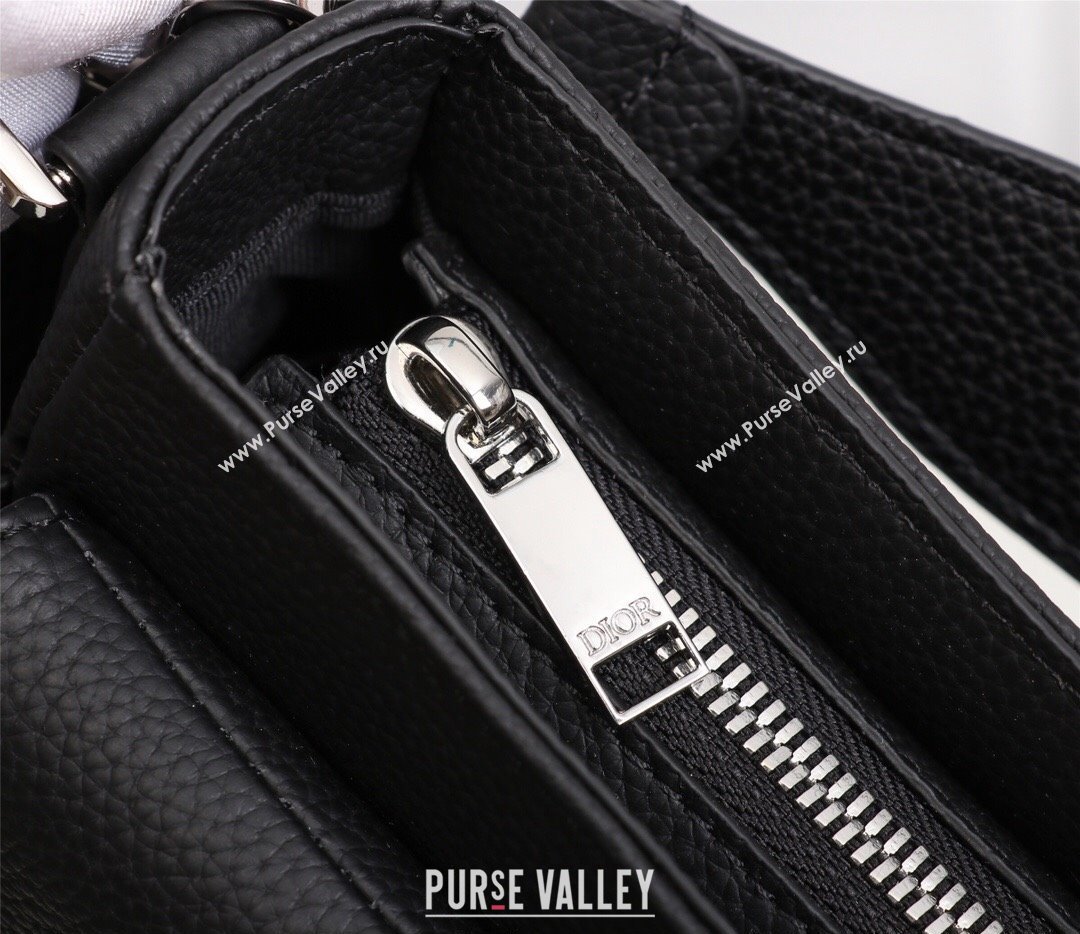 Dior Saddle Soft Mini Bag in Black Grained Calfskin (ziyin-23101341)