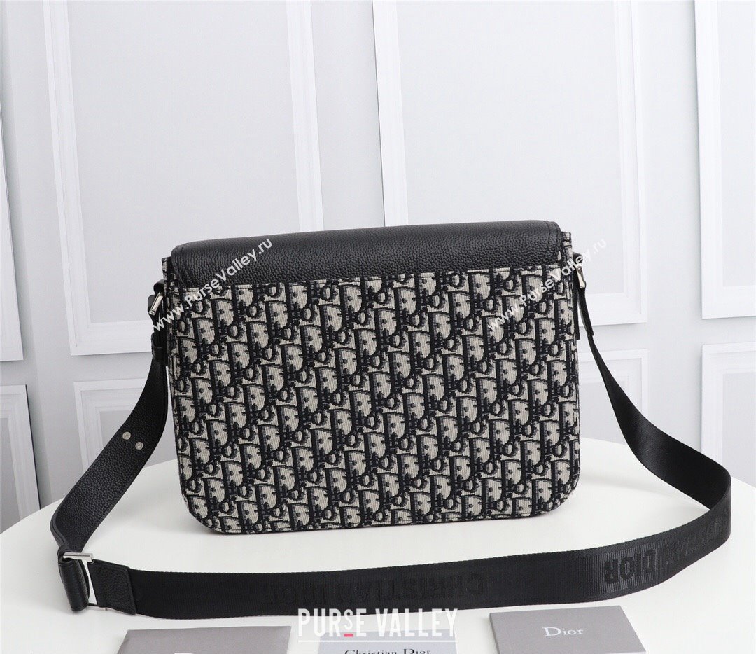 Dior Mini Saddle Messenger Bag in Beige and Black Dior Oblique Jacquard (ziyin-23101336)