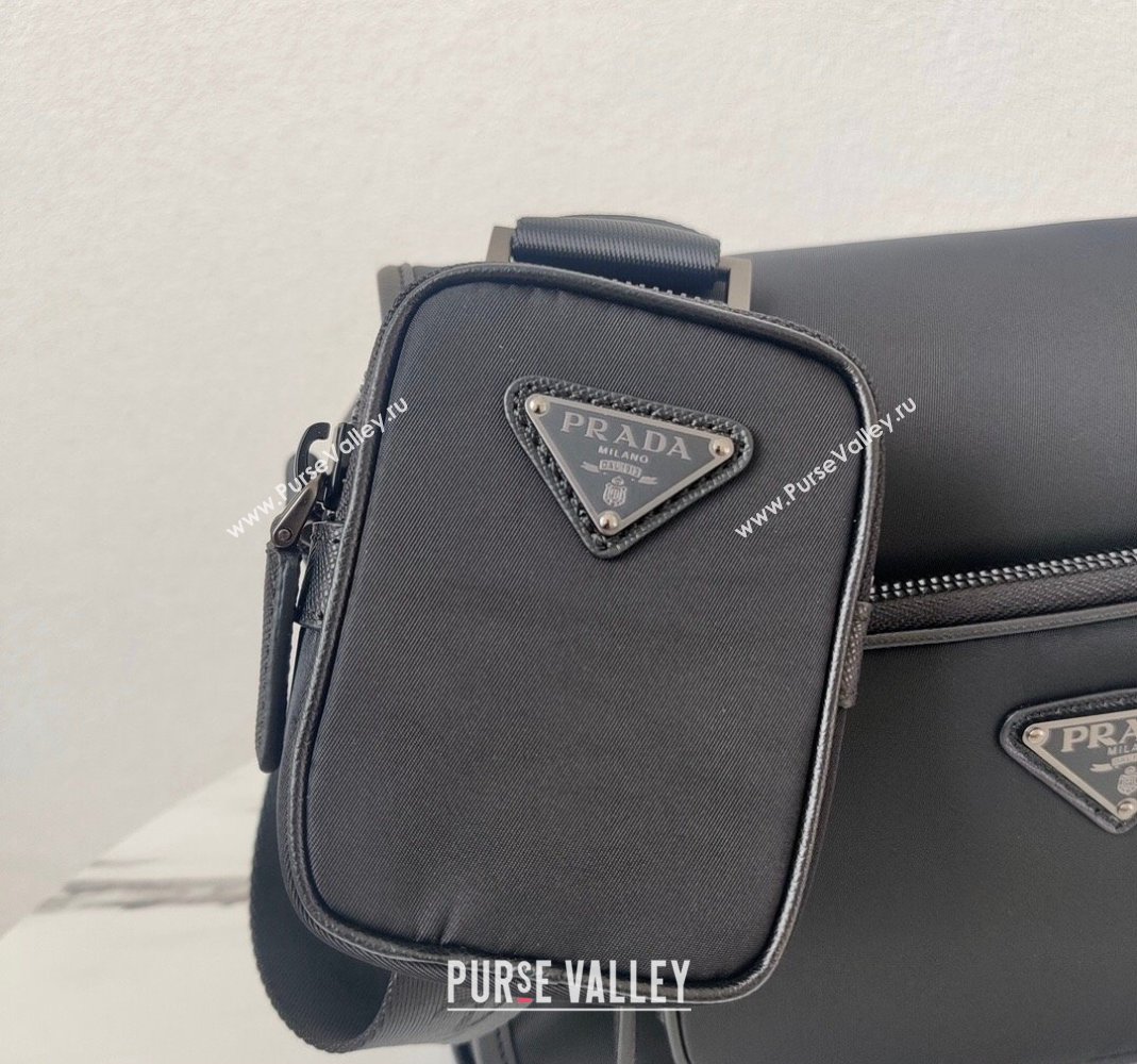 Prada Nylon Shoulder Bag 2VD041 Black 2023 (ziyin-23101635)