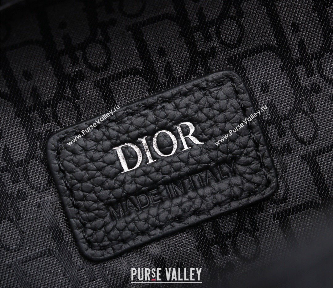 Dior Mini Saddle Messenger Bag in Black Dior Oblique Jacquard (ziyin-23101337)