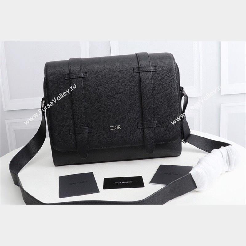 Dior Messenger Bag in Black Grained Calfskin (ziyin-23101335)