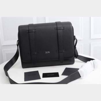 Dior Messenger Bag in Black Grained Calfskin (ziyin-23101335)