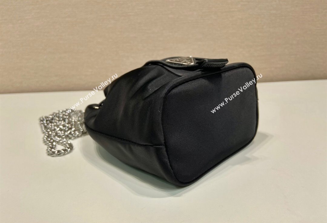 Prada Nylon Mini Bucket Bag 1BH612 Black 2023 (ziyin-23101628)