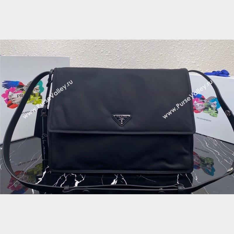 Prada Re-nylon Large Padded Shoulder Bag 1BC208 Black 2023 (ziyin-23101636)