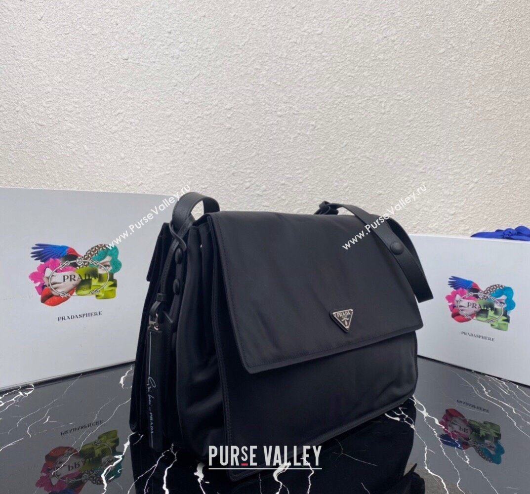Prada Re-nylon Large Padded Shoulder Bag 1BC208 Black 2023 (ziyin-23101636)