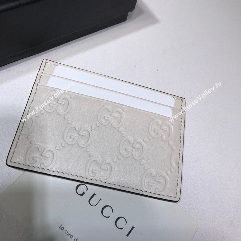 Gucci Signature Card Case 473927 White (dlh-23101744)